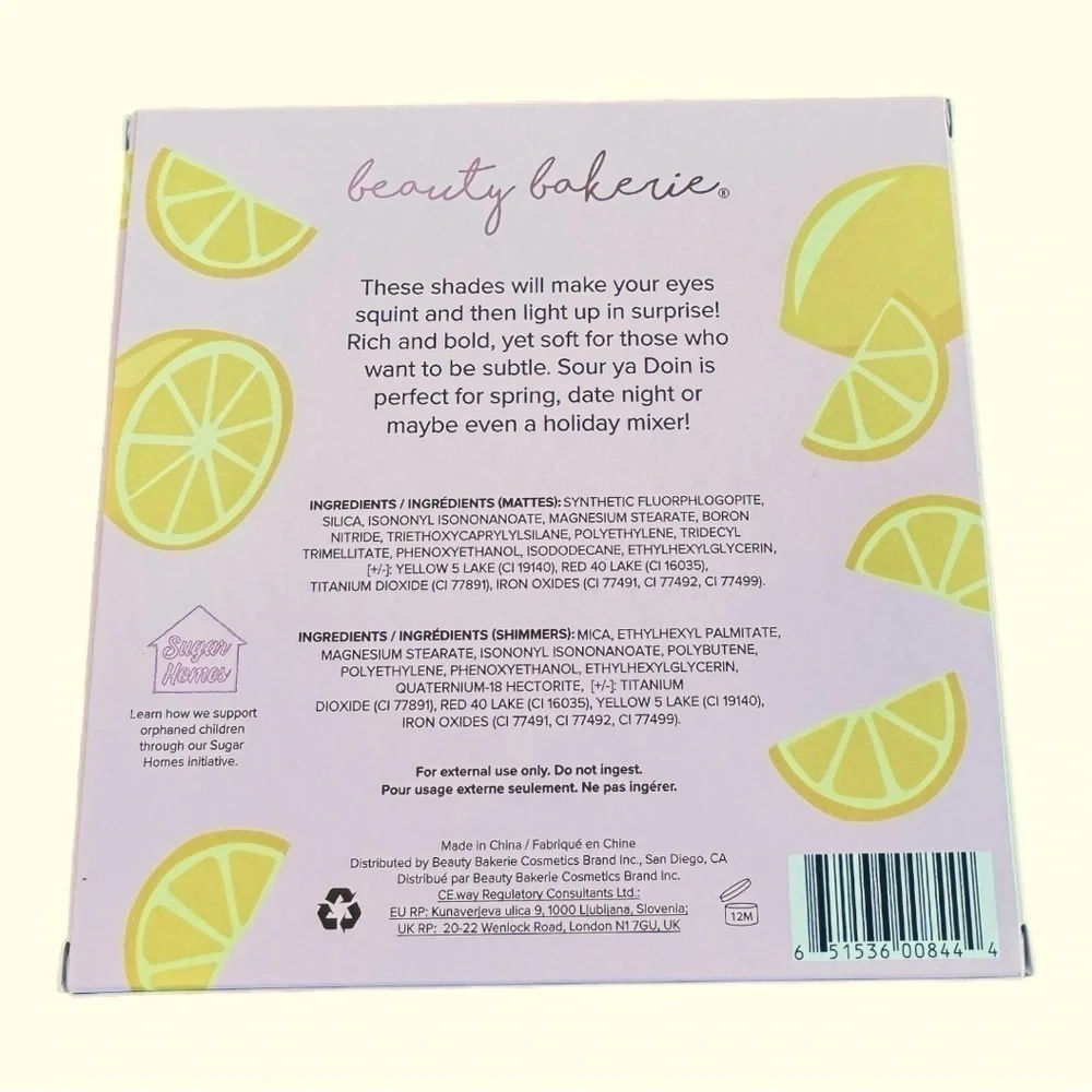 BEAUTY BAKERIE Sour Ya Doin Eyeshadow Palette NEW